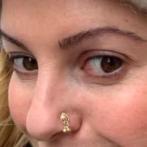 MARIA TASH 14k Solid Gold Ajna Dangle Nose Piece